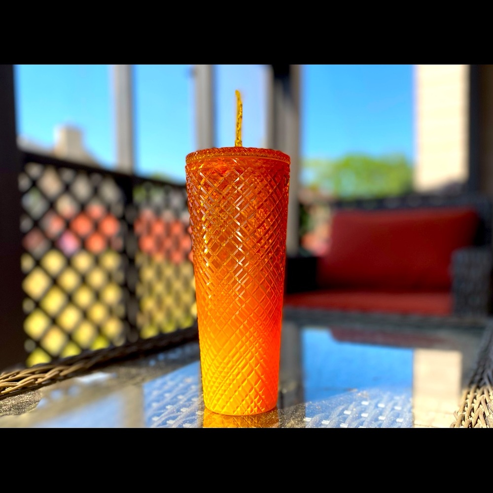 Starbucks 'Mango Ombrè' Jeweled 24oz Tumbler